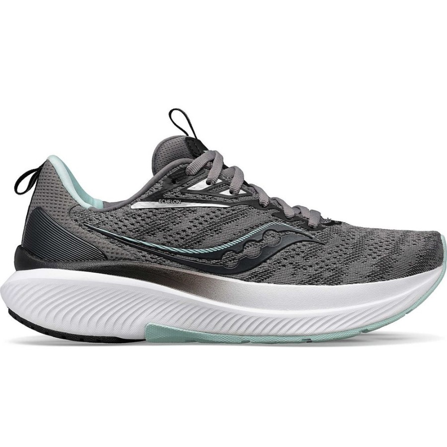 Women Saucony Walking | Women'S Echelon 9 Wide Charcoal / Ice